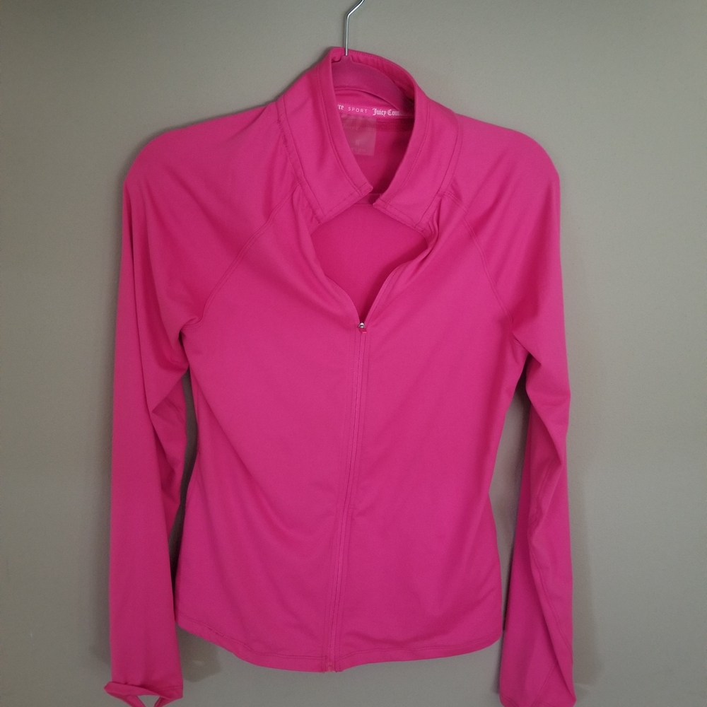 Juicy Couture Vibrant Pink Zip-Up Hoodie